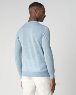Connery crew-neck sweater Blauw - XL