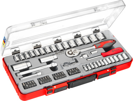 Connex Dopsleutelset Profi 3/8+1/4 58Dlg - COX580258