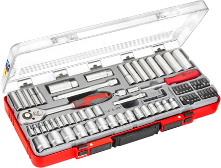 Connex Dopsleutelset Profi 3/8+1/4 71Dlg - COX580271