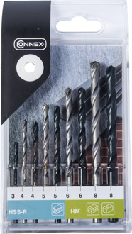 Connex Set Boren 5Xmetaal+4Xsteen 9S Zwart - COX972319