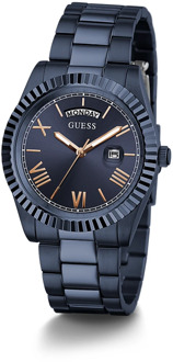 Connoisseur Roestvrij Staal Blauw Horloge Guess , Blue , Heren - ONE Size