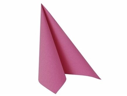 Conpax Luxe servetten - Fuchsia roze - 40x stuks - 33 x 33 cm - 3 laags papier - Tafel dekken