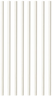 Conpax papieren rietjes - wit - 20 cm - feest drinkrietjes - 100 stuks