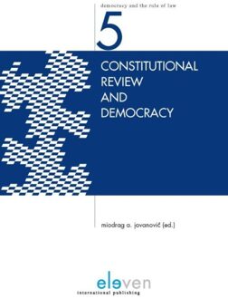 Constitutional review and democracy - eBook Mark Tushnet (9462742057)