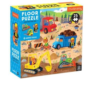 Construction Site 25 Piece Floor Puzzle With Shaped Pieces -  Mudpuppy (ISBN: 9780735376915)