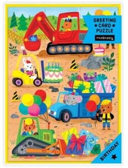Construction Site Birthday Greeting Card Puzzle -  Mudpuppy (ISBN: 9780735383951)
