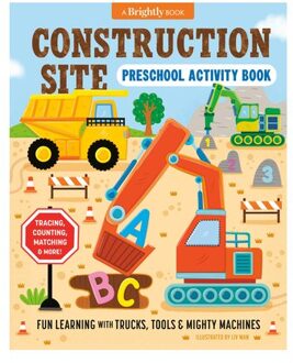 Construction Site Preschool Activity Book - Brightly