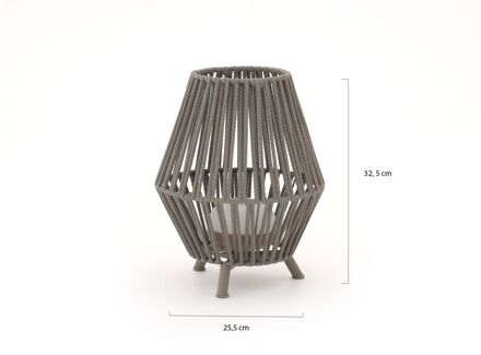 Conta tafellamp led oplaadbaar dimbaar ø 25,5cm (h: 32,5cm) - Laagste prijsgarantie! Taupe