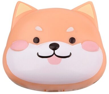 Contact Lens Case Draagbare Leuke Cartoon Contact Lens Kit Reizen Plastic Houder Container Opslag Inweken Box Case oranje
