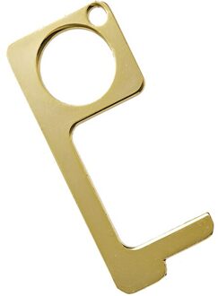 Contactloze Deur Opener Hygiënische Haak Open Deuren Zonder Aanraken Shoppingcart Knoppen Multifunctionele Druk Lift Tool Veiligheid gouden