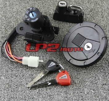 Contactslotset Brandstof Gas Cap Helm Lock Set Voor Kawasaki D-Tracker Klx 125 250 S Sf 01 02 03 04 05 06 07 08 09 10 11 12 13 14