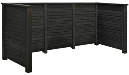 Containerscherm vuren | Plank zwart geimpregneerd 97 x 294 x 108 cm