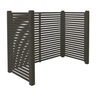 Containerscherm vuren - Tokyo ombergrijs - 100 x 197 x 148 cm