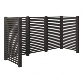 Containerscherm vuren - Tokyo ombergrijs - 100 x 281 x 148 cm