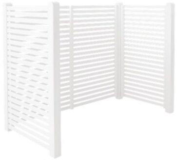 Containerscherm vuren - Tokyo wit - 100 x 197 x 148 cm