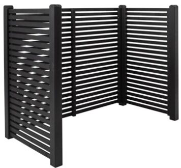 Containerscherm vuren - Tokyo zwart - 100 x 197 x 148 cm