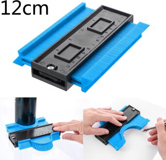 Contour Gauge Plastic Profiel Kopie Contour Meters Standaard Hout Markering Tool Betegelen Laminaat Tegels Gereedschap Profiel Meetinstrumenten 12cm blauw