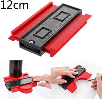 Contour Gauge Plastic Profiel Kopie Contour Meters Standaard Hout Markering Tool Betegelen Laminaat Tegels Gereedschap Profiel Meetinstrumenten 12cm rood