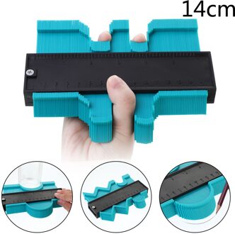 Contour Gauge Plastic Profiel Kopie Contour Meters Standaard Hout Markering Tool Betegelen Laminaat Tegels Gereedschap Profiel Meetinstrumenten 14cm groen