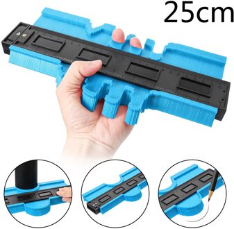 Contour Gauge Plastic Profiel Kopie Contour Meters Standaard Hout Markering Tool Betegelen Laminaat Tegels Gereedschap Profiel Meetinstrumenten 25cm blauw