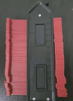 Contour Gauge Plastic Profiel Kopie Contour Meters Standaard Hout Markering Tool Betegelen Laminaat Tegels Gereedschap Profiel Meetinstrumenten rood 5 inches