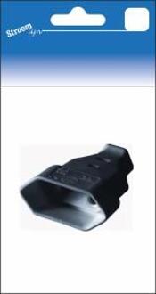 Contra zwakstroomstekker zwart