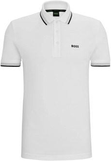 Contrast Logo Polo Shirt Paddy Model Hugo Boss , White , Heren - 2Xl,3Xl