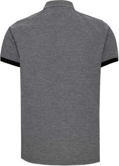 Contrast Polo Piqué Shirt Normale Pasvorm Donkergrijs - L
