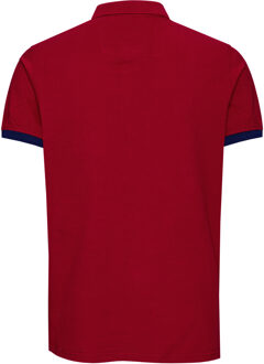 Contrast Polo Piqué Shirt Normale Pasvorm - maat Bourgogne