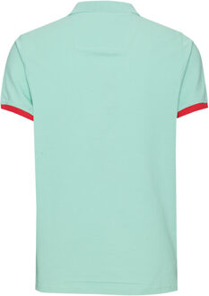 Contrast Polo Piqué Shirt Normale Pasvorm Mint - L