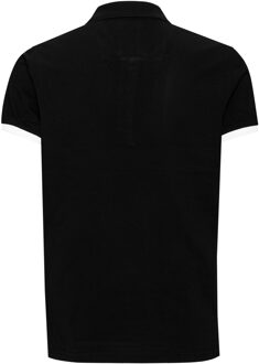 Contrast Polo Piqué Shirt Normale Pasvorm Zwart/wit - M