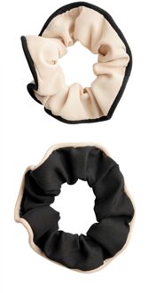 Contrast Scrunchies - Black & White - 2 Pack