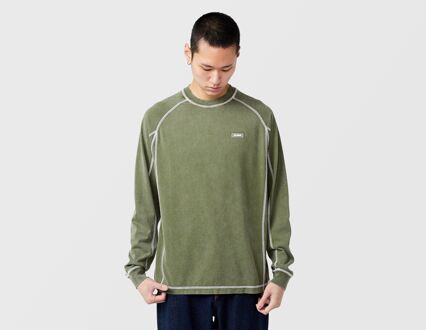 Contrast Stitch Long Sleeve T-Shirt, groen - XL