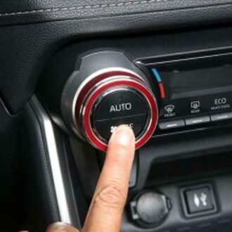 Controle Trim Decoratie Trim Voor Toyota RAV4 -20 Ac Switch Accessoire Cnc Metalen Frame Trim Onderdelen Rood