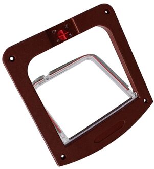 Controleerbaar Huisdier Entry En Exit Deur Kat Veilig Gat Deur Dierbenodigdheden Size Wit bruin