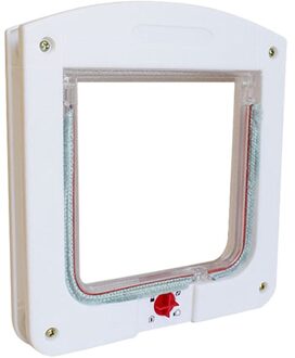 Controleerbaar Huisdier Entry En Exit Deur Kat Veilig Gat Deur Dierbenodigdheden Size Wit