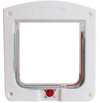 Controleerbaar Huisdier Entry En Exit Deur Kat Veilig Gat Deur Dierbenodigdheden Size Wit