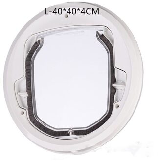 Controleerbaar Twee-weg Toegang Hond Deur Kat Deur Huisdier Deur Ronde Plastic Kat Deur Hond Deur Kruipen Gat Huishoudelijke dierbenodigdheden L-wit