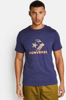 Converse All Star Chevron Fill - Heren T-shirts Blue - XL