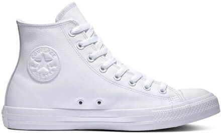 Converse All Stars Leather Hoog 1T406 Wit maat