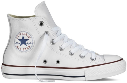Converse Chuck Taylor All Star Hi Leather 132169C, Mannen, Wit, Sneakers maat: 36 EU