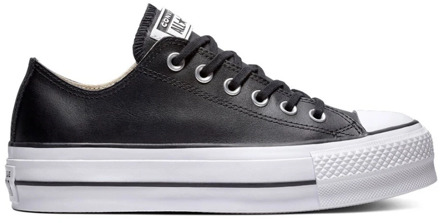 Converse Chuck Taylor All Star Lift Ox Lage sneakers - Leren Sneaker - Dames - Zwart - Maat 39