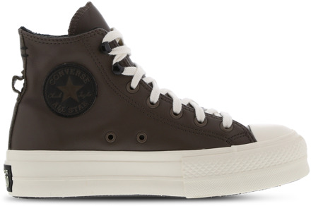 Converse Ctas Lift Platform High Sneakers Dames - Beige - Maat 41.5 - Textil, Synthetisch