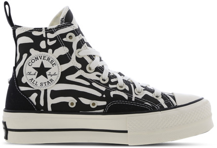 Converse Ctas Lift Platform High Sneakers Dames - Zwart - Maat 35 - Textil, Synthetisch Black