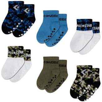 Converse Set van 6 sokken Camouflage Blauw - van 6 - 12 maanden