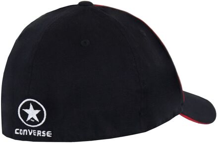 Converse Wade Grafisch Logo Verstelbaar Zwart Heren Cap 2D005401 001 Zwart/rood - One Size
