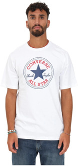 Converse Witte T-shirts en Polos voor Heren Converse , White , Heren - Xl,M,S,Xs