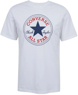 Converse Witte T-shirts en Polos voor Heren Converse , White , Heren - Xl,M,S,Xs