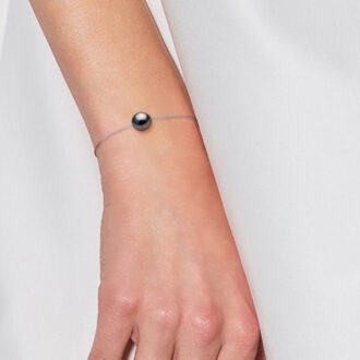 Convict Chain Bracelet Tahitian Pearl Ronde 8-9 mm 925 - maat Naturel