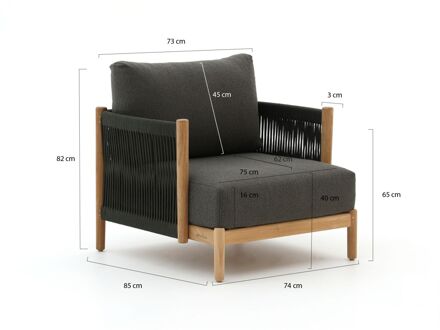 Convivia lounge tuinstoel - Laagste prijsgarantie! Groen